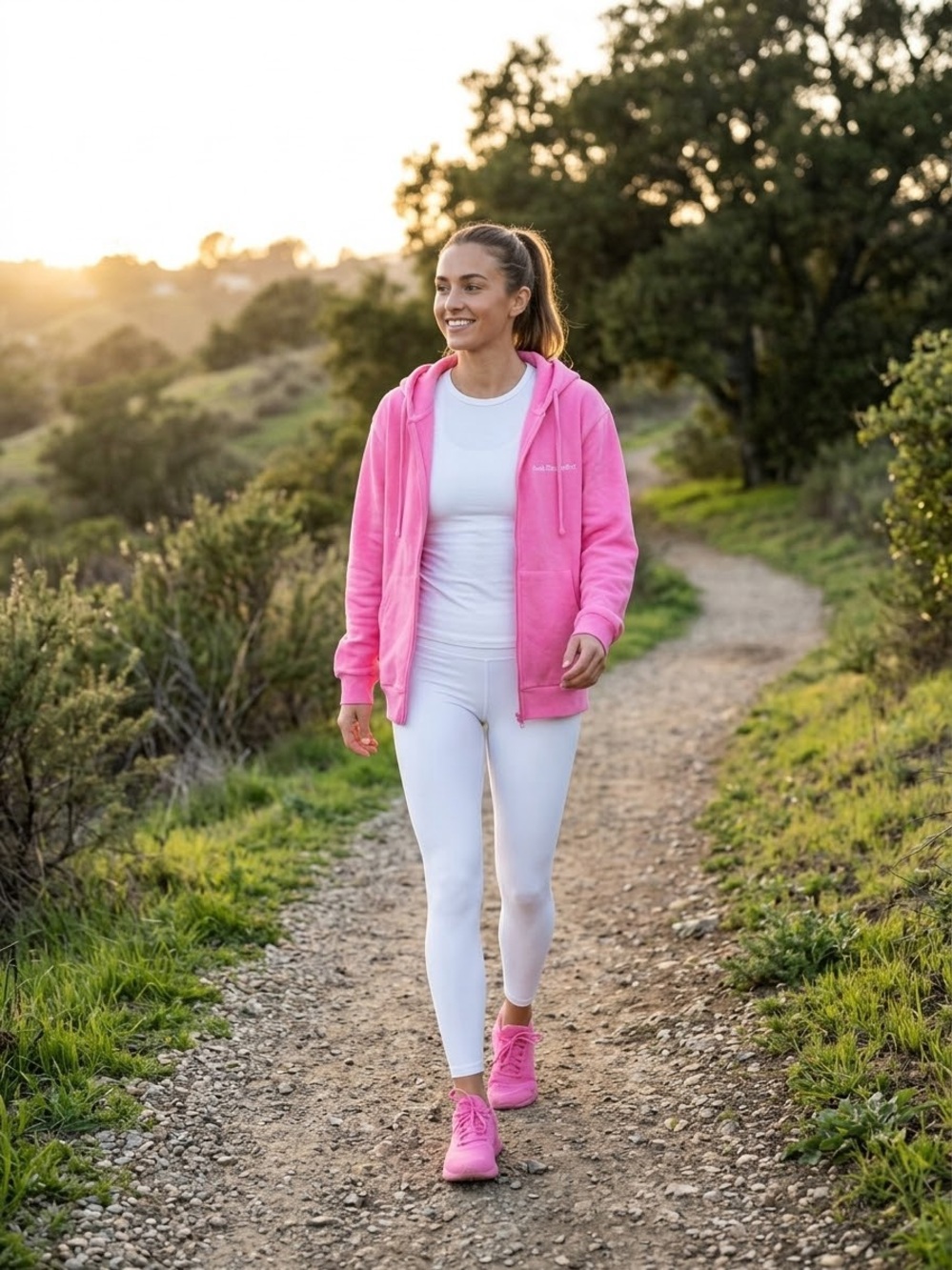 Seek discomfort Women’s Pink Zip-Up Hoodie Jacket